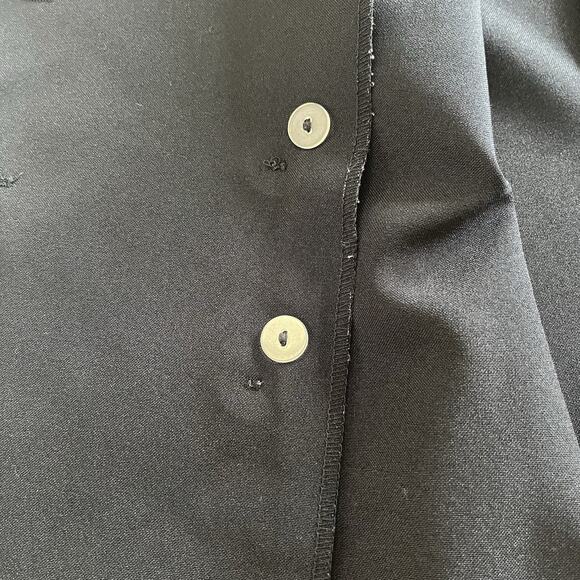 Vtg Y2K 90s La Belle Black Button Up Vest Top Tailored Size 3 Double Breasted - Picture 5 of 7